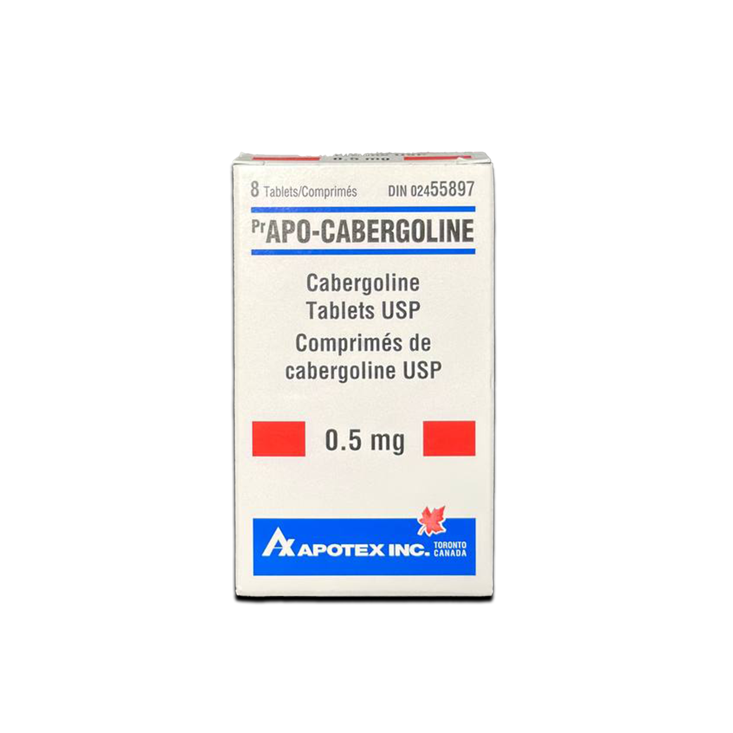 Cabergoline 0.5mg x 8 Tablets – Canadian Pharmaceutical Grade