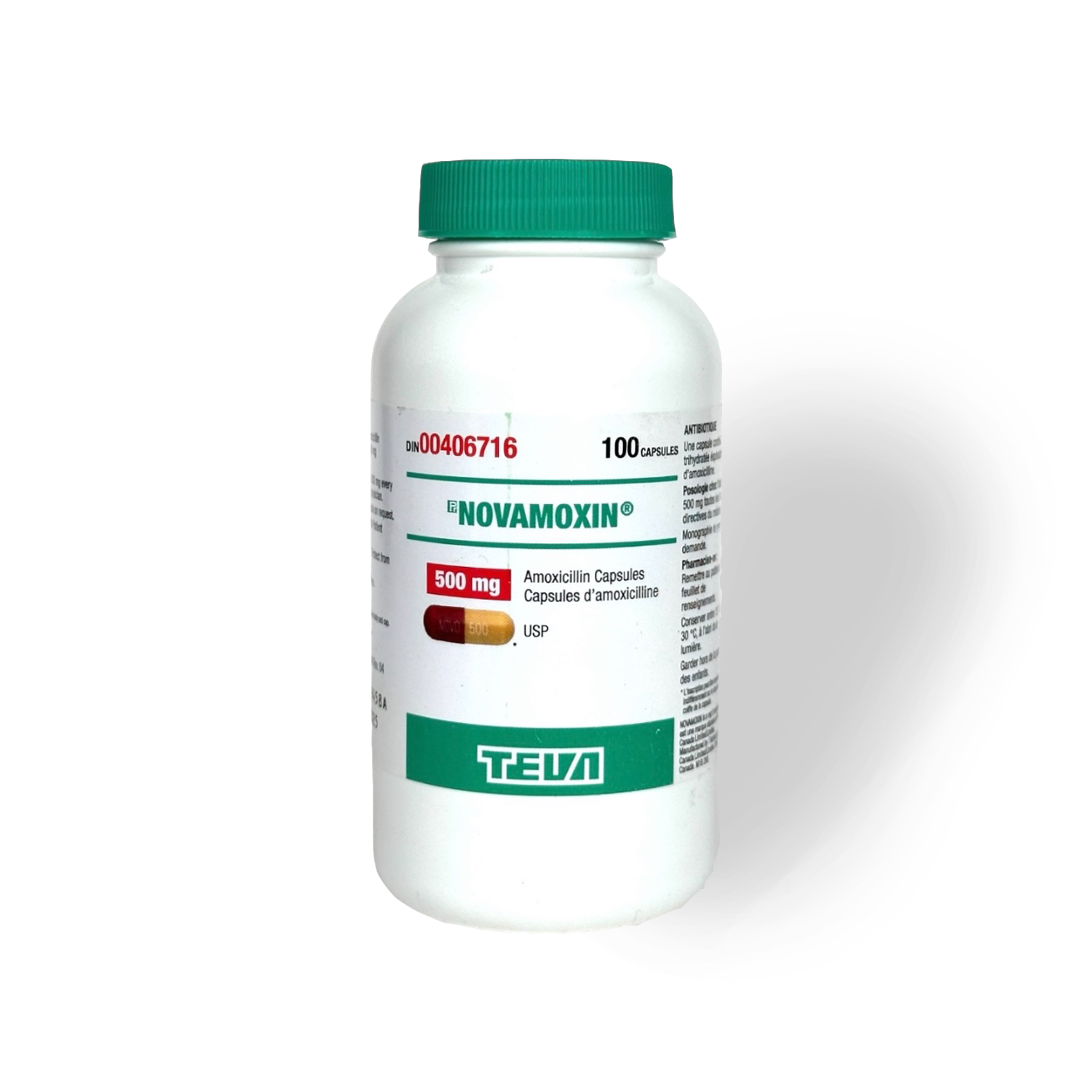 AMOXICILLIN 500MG X 100 -TEVA | CANADA PHARMACEUTICAL GRADE