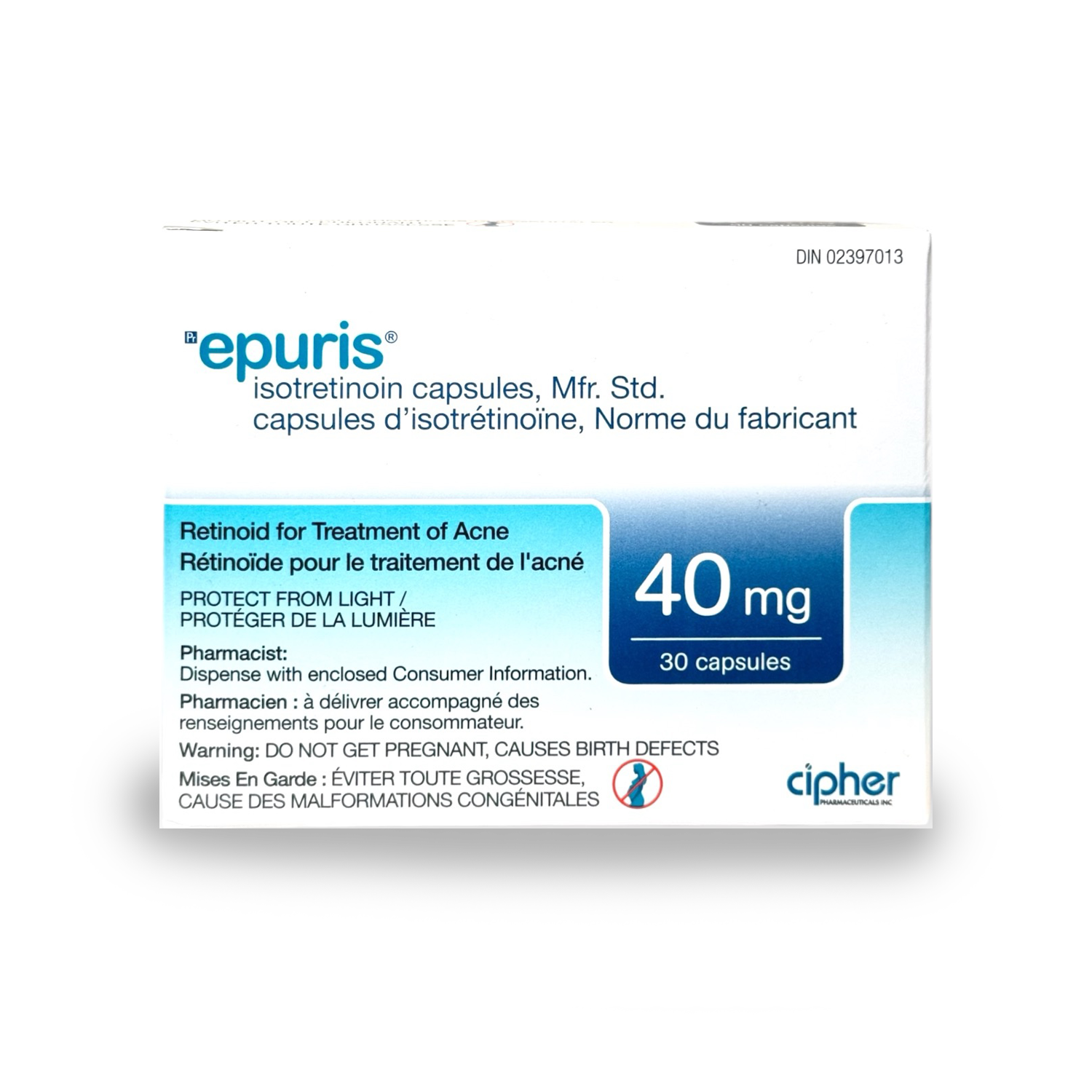 Epuris 40mg Retinoid Acne Treatment Accutane