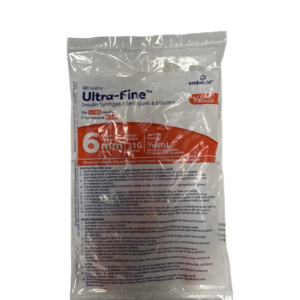 Embecta [new bd] Orange – INSULIN SYRINGE 31G 6mm / 3/10mL [1 bag of 10 sealed syringes]