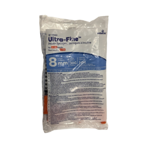 Embecta [bd brand] Blue – INSULIN SYRINGE 30G 8mm / 1ML [1 bag of 10 sealed syringes]