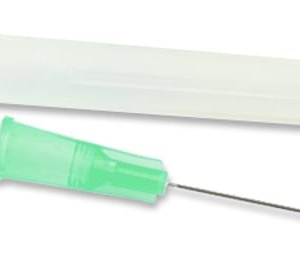 21G GREEN DRAWING TIP: 21G x 1″ – needle tip only – INDIVIDUALLY WRAPPED – 15 draw tips